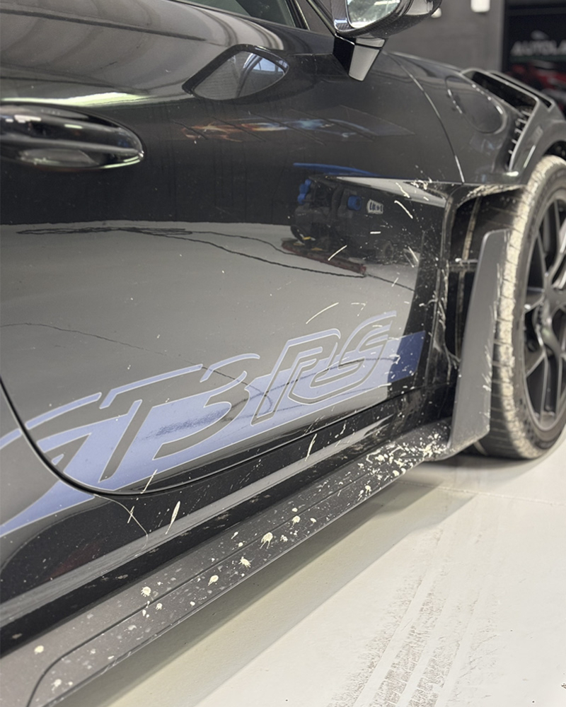 Polishing on Porsche with Protective Film (PPF) and Nanotechnology